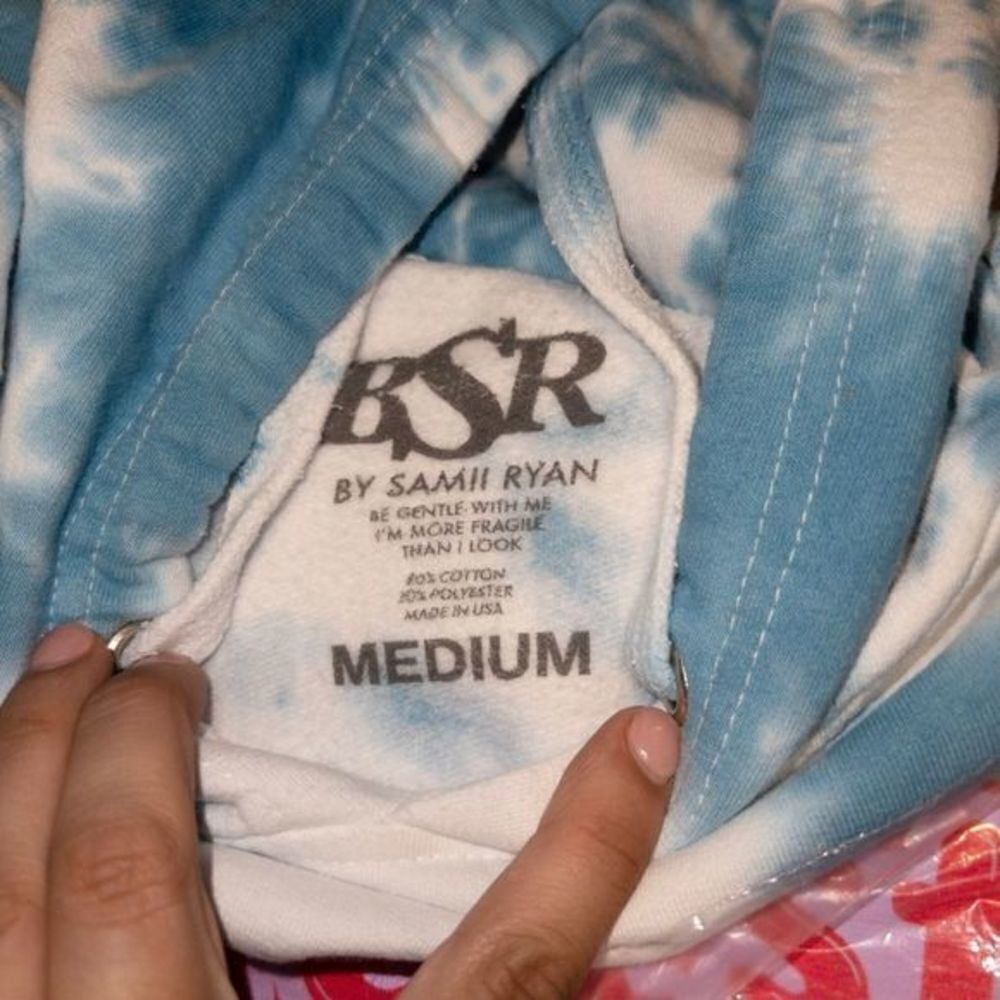 NIP BSR By Samii Ryan You’re A Star Sis Tie Dye Hooded Sweatshirt Size Medium - Picture 6 of 6